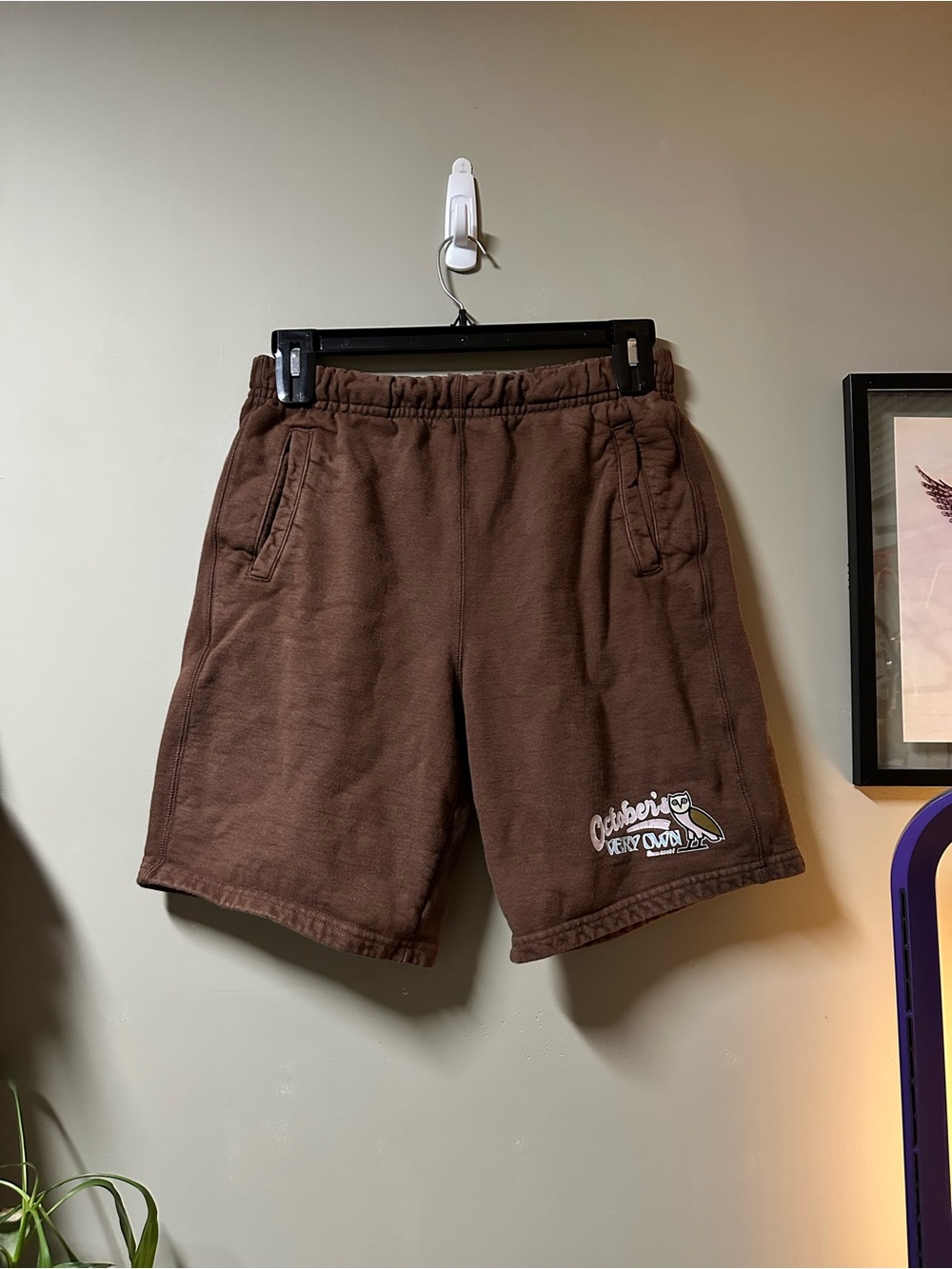 OVO Brown Casual Pull-On Men's  Shorts